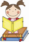 Image result for Girl with Book Clip Art