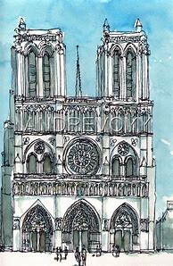 Image result for Notre Dame Dessin