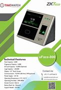 Image result for uFace 800 Facial Recognition Time Clock