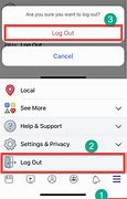 Image result for Facebook Log Out iPhone