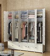 Image result for Portable Wood Clothes Closet