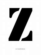 Image result for Letter Z Stencil