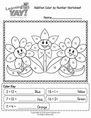 Image result for First Grade Color by Number