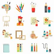 Image result for Cartoon Icons of Art