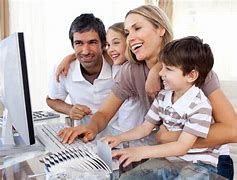 Image result for Children On Computer with Parents