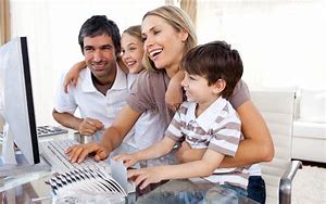 Image result for Children On Computer with Parents