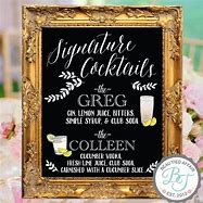 Image result for Bride and Groom Signature Drinks