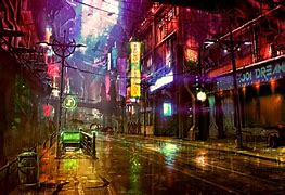 Image result for Cyberpunk City Neon Lights