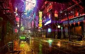 Image result for Cyberpunk Street Idea