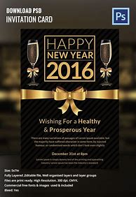 Image result for PSD New Year Party Invitation Template