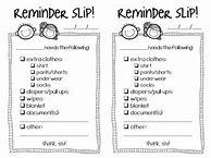 Image result for Free Printable Reminder Notes for Childcare Centers