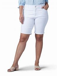 Image result for Plus Size White Denim Shorts