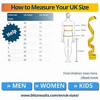 Image result for UK Size 6 Measurements