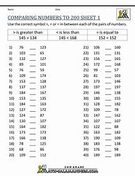 Image result for Comparison Worksheet for Class 2