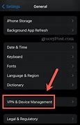 Image result for VPN and Device Management iPhone