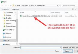 Image result for Restore Unsaved Excel File