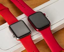 Image result for Red Apple Watch Series 7 On Wrist