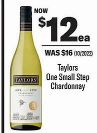 Image result for Taylors Chardonnay One Small Step