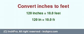 Image result for 120 Ft. to Inches