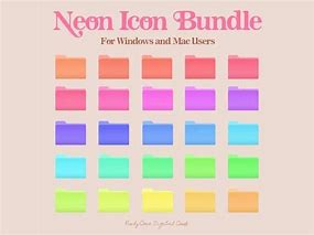 Image result for Neon Desktop Icons