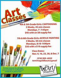 Image result for Art Class Flyer Template