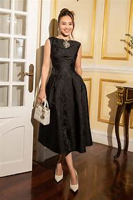 Image result for Simple Black Brocade Dresses