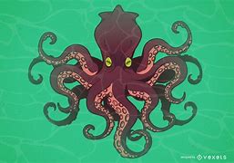 Image result for Red Octopus Drawing