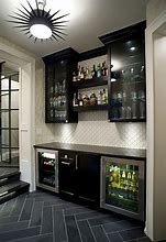 Image result for Basement Bar Cabinets Design