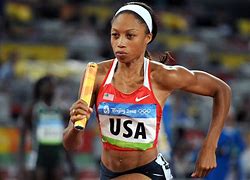 Image result for Allyson Felix Coming Out of Block