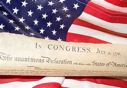 Image result for Declaration of Independence with Flag