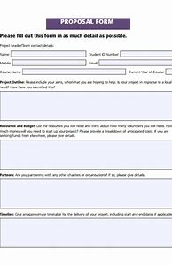 Image result for Free Fillable Proposal Forms