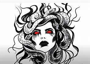 Image result for Medusa Goddess Drawing