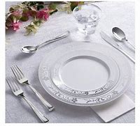 Image result for Silver Party Plates Set