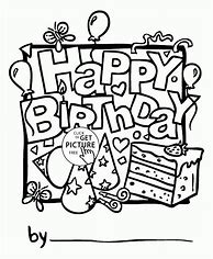 Image result for Printable Happy Birthday Cards to Color