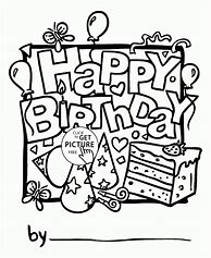 Image result for Happy Birthday Coloring Page 90