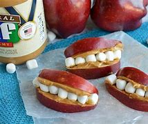 Image result for Apple Peanut Butter Teeth Snack