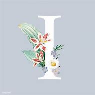 Image result for Decorated Letter I Floral