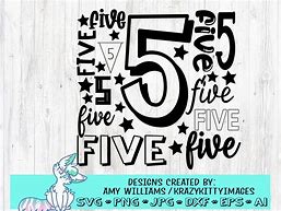 Image result for Number 5 SVG