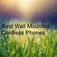 Image result for Flat Wall Mount Cordless Chrome Phone