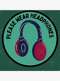 Image result for Headphones Sign White