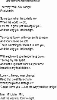 Image result for The Way You Look Tonight Lyrics