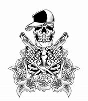 Image result for Cool Skulls with Guns