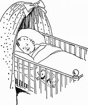 Image result for Sleeping Baby Clip Art Black and White