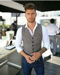 Image result for Casual Vest Outfit Men