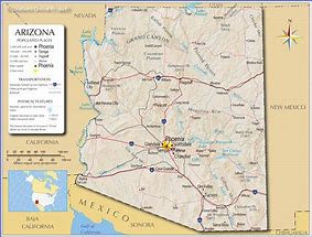 Image result for Arizona State Map for Kids