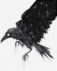 Image result for Scary Raven Drawings
