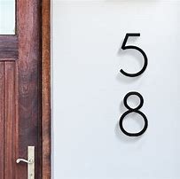 Image result for Black House Numbers Modern