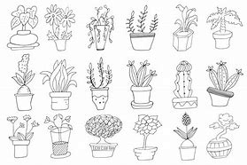 Image result for Potted Plant Clip Art Black and White