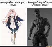 Image result for Average Genshin Impact Player Meme