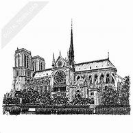 Image result for Notre Dame Drawing Fondo Negro